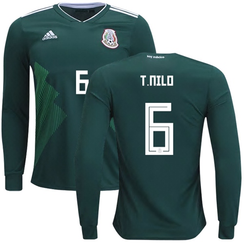 Mexico #6 T.Nilo Home Long Sleeves Soccer Country Jersey - Click Image to Close